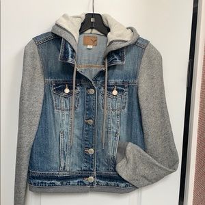 American Eagle Denim Hoodie Jacket